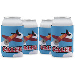 Airplane Can Cooler (12 oz) - Set of 4 w/ Name or Text