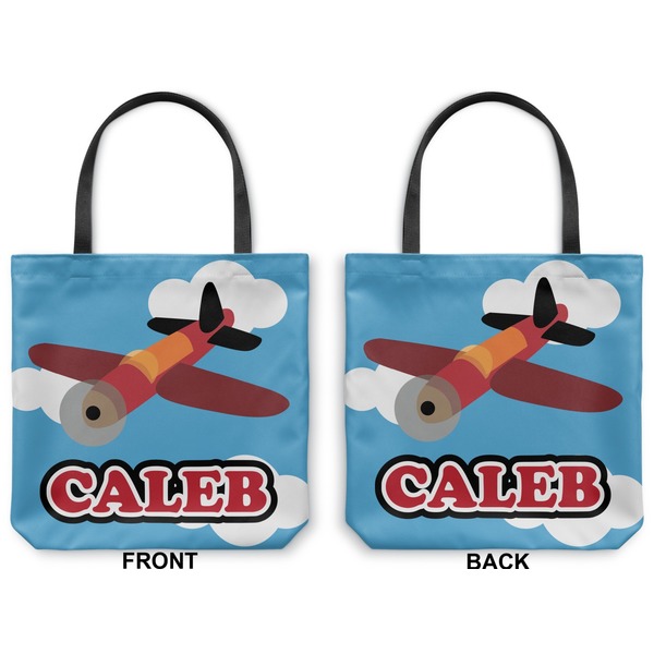 Airplane Canvas Tote - Front and Back