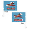 Airplane Car Flag - 11" x 8" - Front & Back View