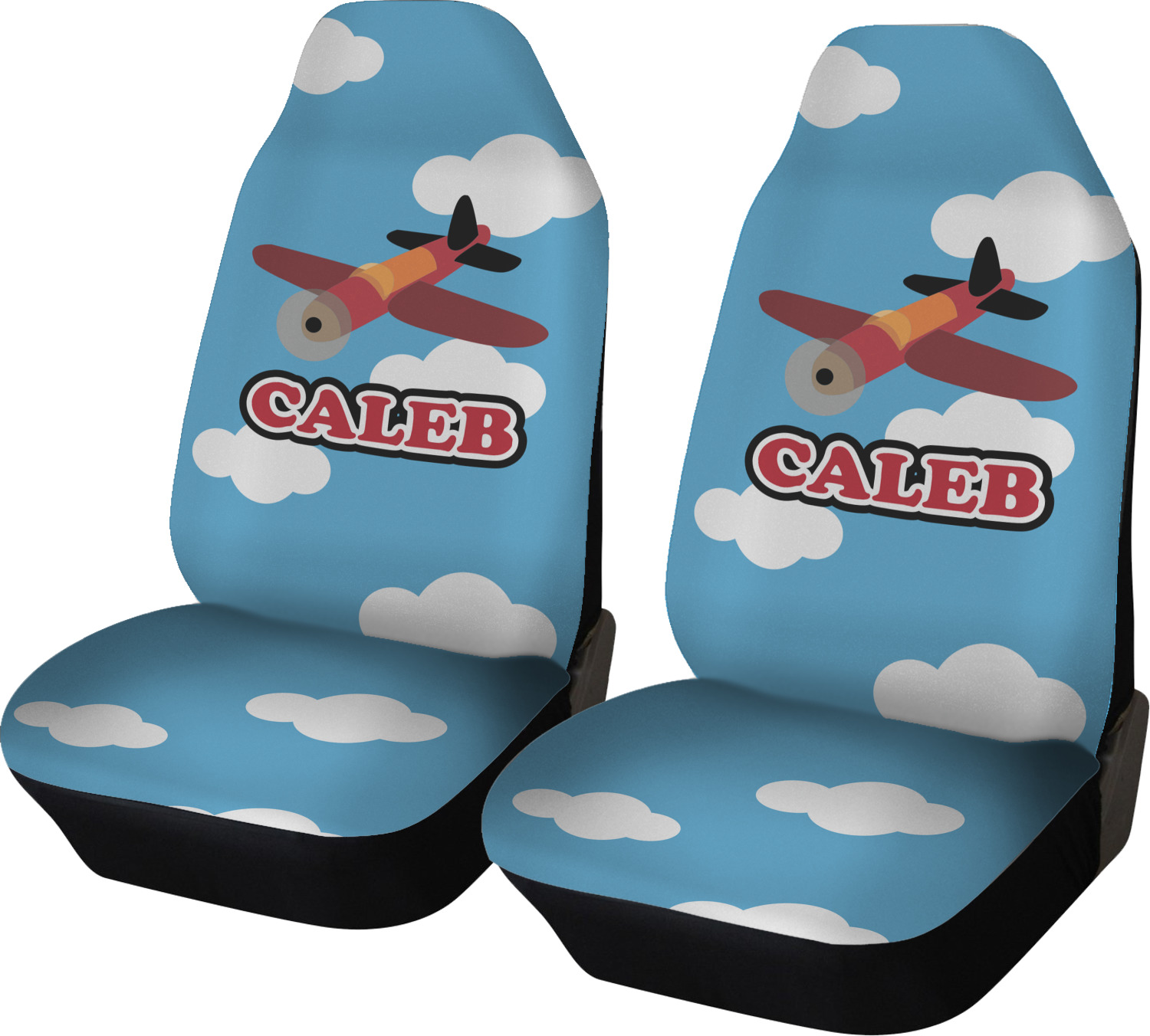 Airplane Car Seat Covers (Set of Two) (Personalized) YouCustomizeIt