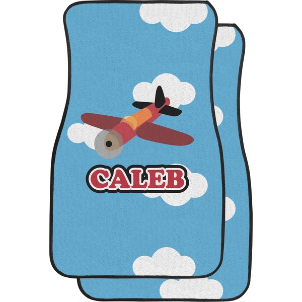 Custom Airplane Car Floor Mats (Front Seat) (Personalized)