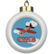 Airplane Ceramic Ball Ornament (Personalized)