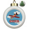 Airplane Ceramic Christmas Ornament - Xmas Tree (Front View)