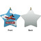 Airplane Ceramic Flat Ornament - Star Front & Back (APPROVAL)