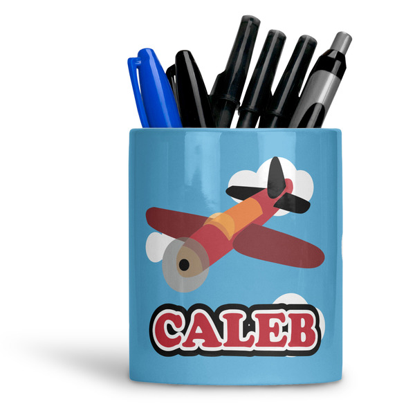 Custom Airplane Ceramic Pen Holder