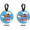 Airplane Circle Luggage Tag (Front + Back)