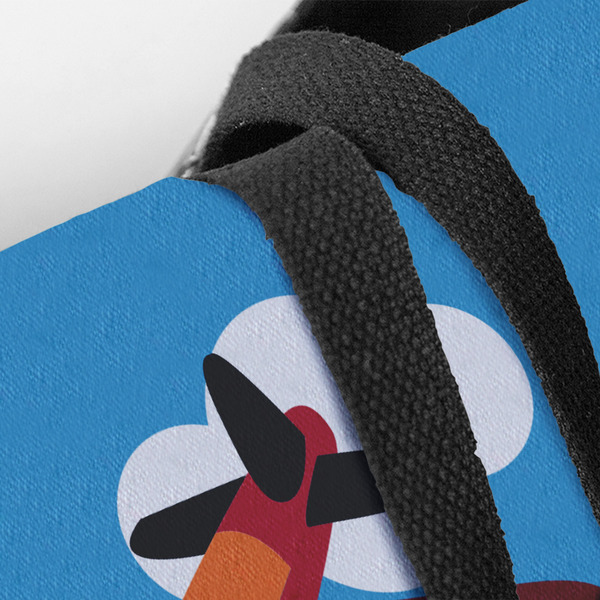 Airplane Closeup of Tote w/Black Handles