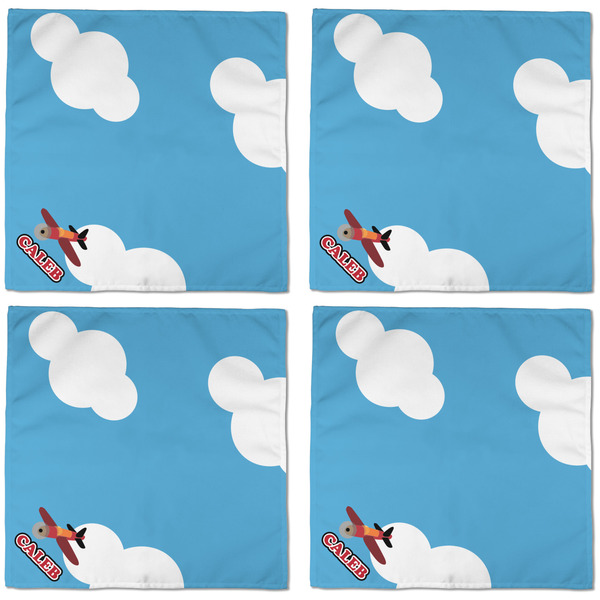 Airplane Cloth Napkins - Personalized Dinner (APPROVAL) Set of 4