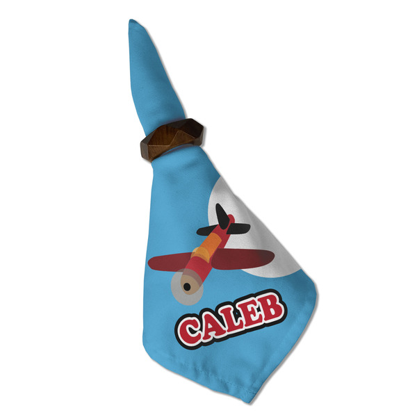 Airplane Cloth Napkins - Personalized Dinner (Folded in Ring) (MAIN)