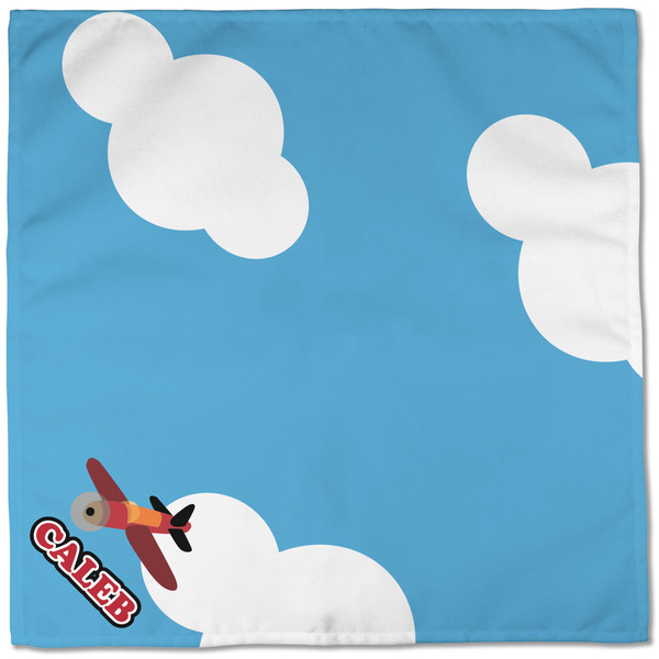 Airplane Cloth Napkins - Personalized Dinner (Full Open)