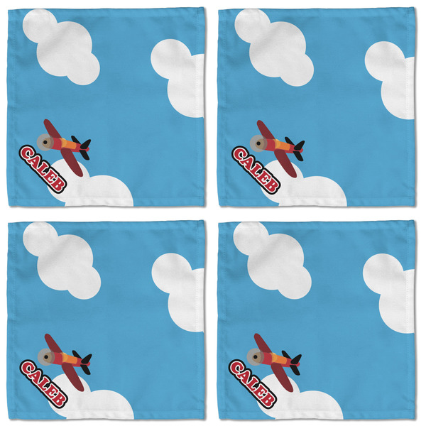 Airplane Cloth Napkins - Personalized Lunch (APPROVAL) Set of 4