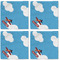 Airplane Cloth Napkins - Personalized Lunch (APPROVAL) Set of 4