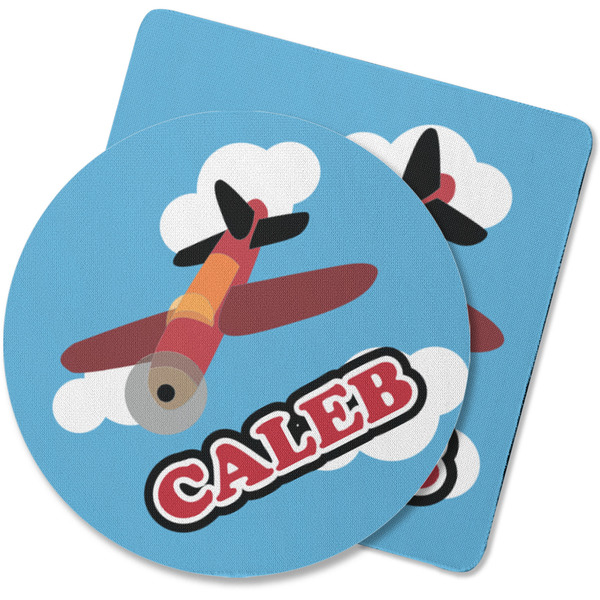 Custom Airplane Rubber Backed Coaster (Personalized)