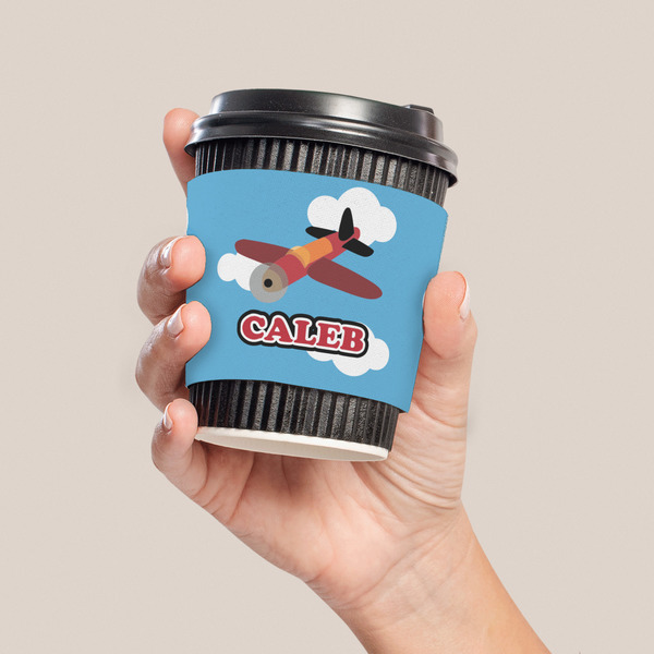 Airplane Coffee Cup Sleeve - LIFESTYLE
