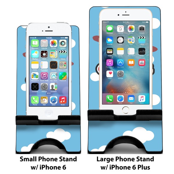 Airplane Compare Phone Stand Sizes - with iPhones