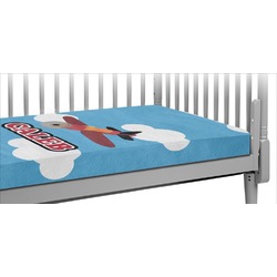 Airplane Crib Fitted Sheet (Personalized)