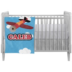 Airplane Crib Comforter / Quilt (Personalized)