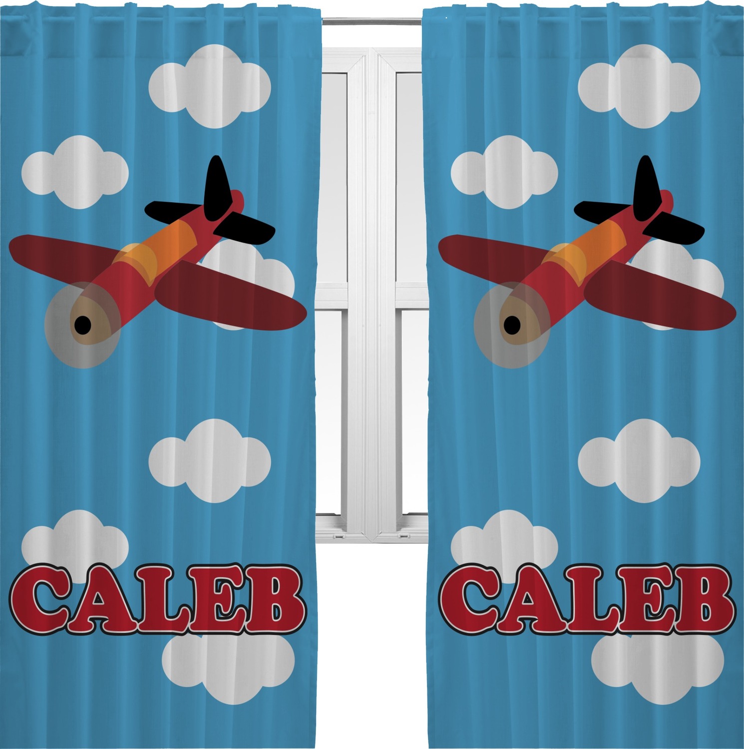 Airplane Curtains - 40"x54" Panels - Lined (2 Panels Per Set