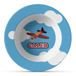 Airplane Plastic Bowl - Microwave Safe - Composite Polymer (Personalized)