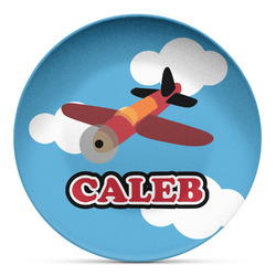 Airplane Microwave Safe Plastic Plate - Composite Polymer (Personalized)