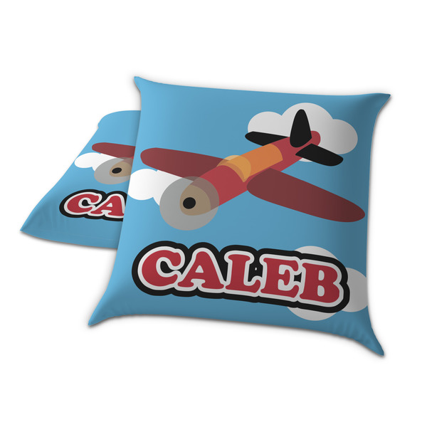 Airplane Decorative Pillow Case - TWO