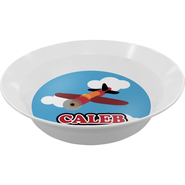 Custom Airplane Melamine Bowl (Personalized)