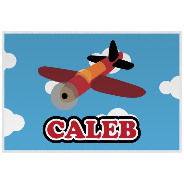 Custom Airplane Laminated Placemat w/ Name or Text