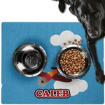 Airplane Dog Food Mat - Large w/ Name or Text