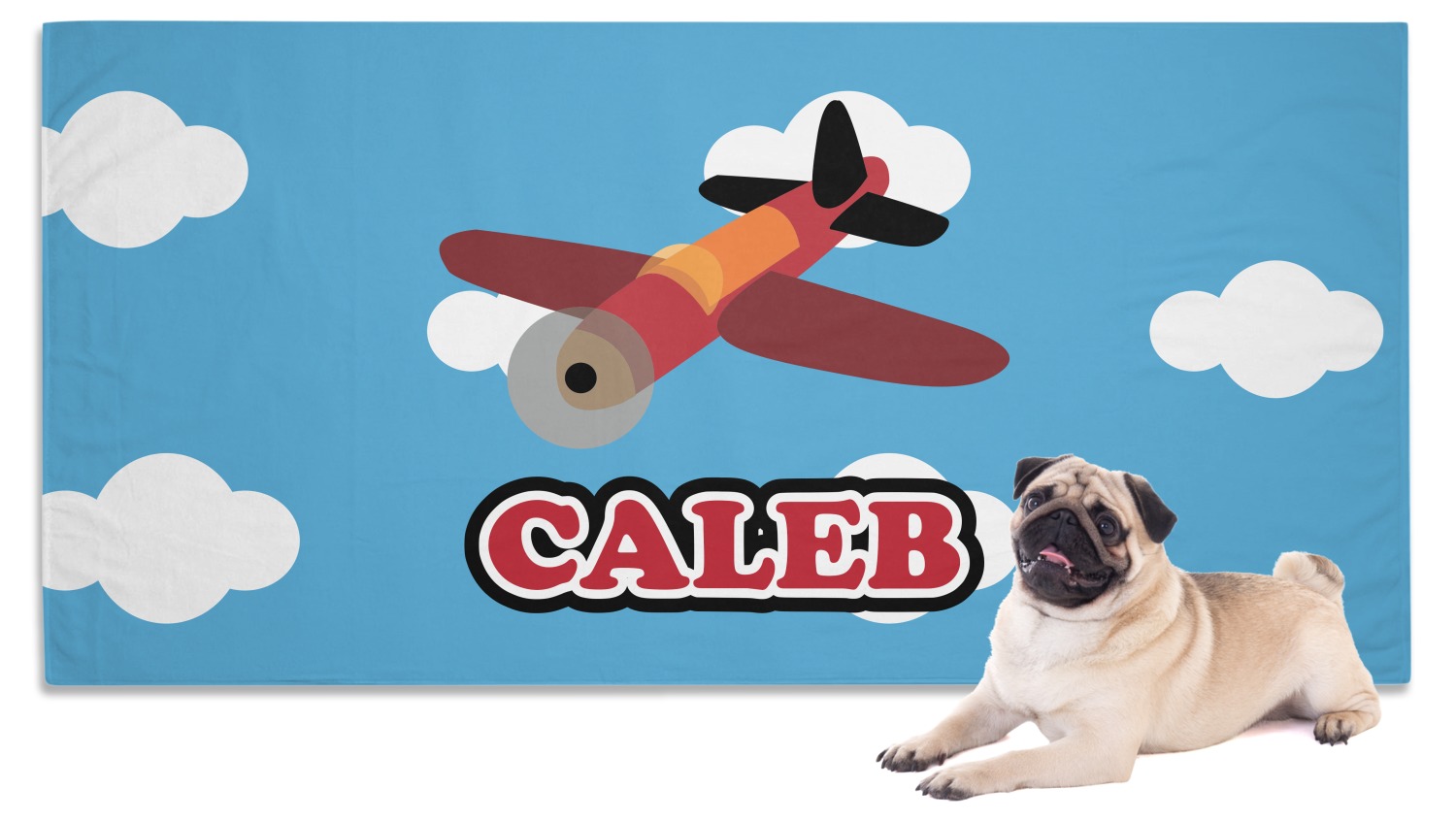 Custom Airplane Dog Towel (Personalized) YouCustomizeIt