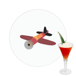 Airplane Printed Drink Topper -  2.5"