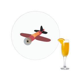 Airplane Printed Drink Topper - 2.15"
