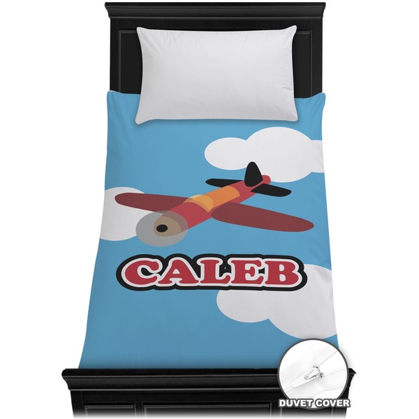 Custom Airplane Duvet Cover - Twin (Personalized)
