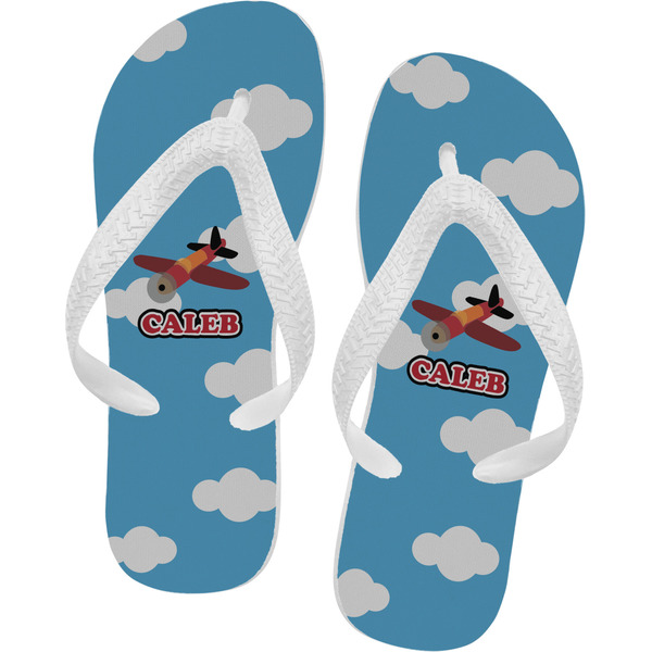 Custom Airplane Flip Flops - XSmall (Personalized)
