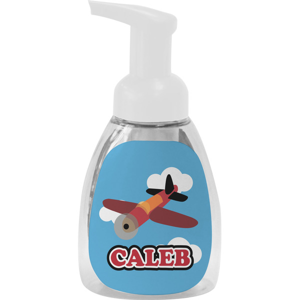 Custom Airplane Foam Soap Bottle - White (Personalized)