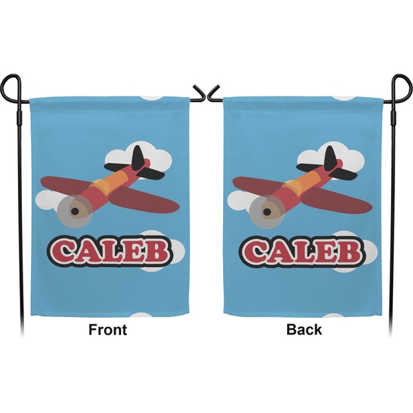 Airplane Garden Flag - Double Sided Front and Back