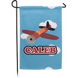 Airplane Small Garden Flag - Double Sided w/ Name or Text
