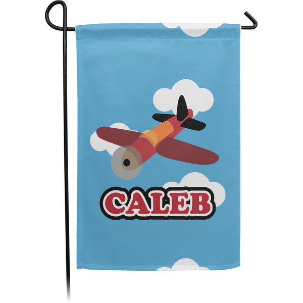 Custom Airplane Small Garden Flag - Single Sided w/ Name or Text