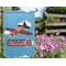 Airplane Garden Flag - Outside In Flowers