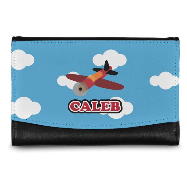 Custom Airplane Genuine Leather Women's Wallet - Small (Personalized)