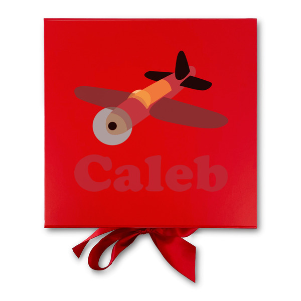 Airplane Gift Boxes with Magnetic Lid - Red - Approval