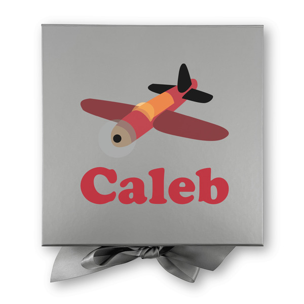 Airplane Gift Boxes with Magnetic Lid - Silver - Approval