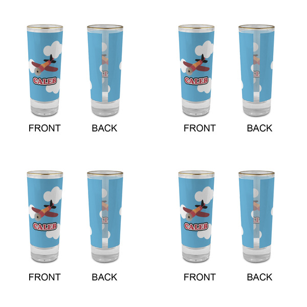Airplane Glass Shot Glass - 2 oz - Set of 4 - APPROVAL