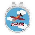 Airplane Golf Ball Marker - Hat Clip - Silver