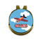 Airplane Golf Ball Marker - Hat Clip - Gold