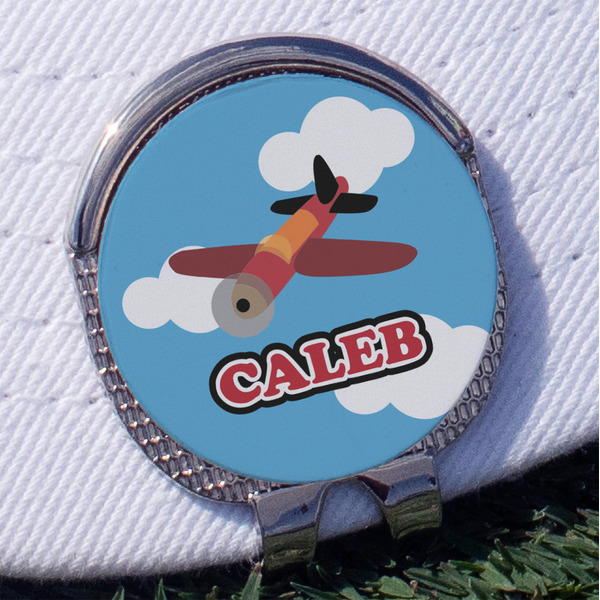 Custom Airplane Golf Ball Marker - Hat Clip