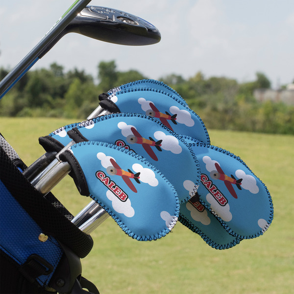 Custom Airplane Golf Club Iron Cover - Set of 9 (Personalized)