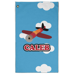 Airplane Golf Towel - Poly-Cotton Blend w/ Name or Text