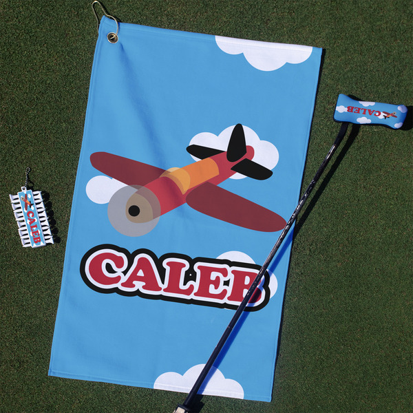 Custom Airplane Golf Towel Gift Set (Personalized)