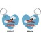 Airplane Heart Keychain (Front + Back)