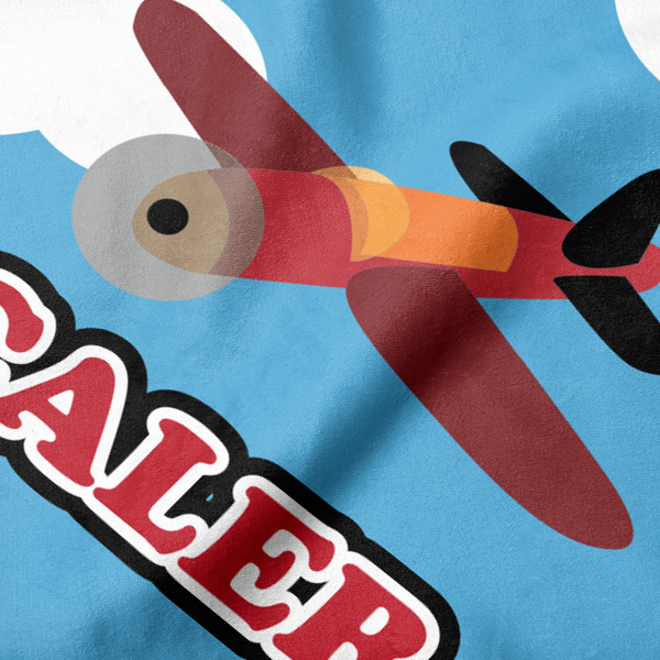 Airplane Hooded Baby Towel- Detail Close Up